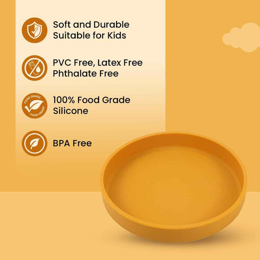 tutots Baby Silicone Plate – BPA-Free, Food-Grade, Non-Slippery