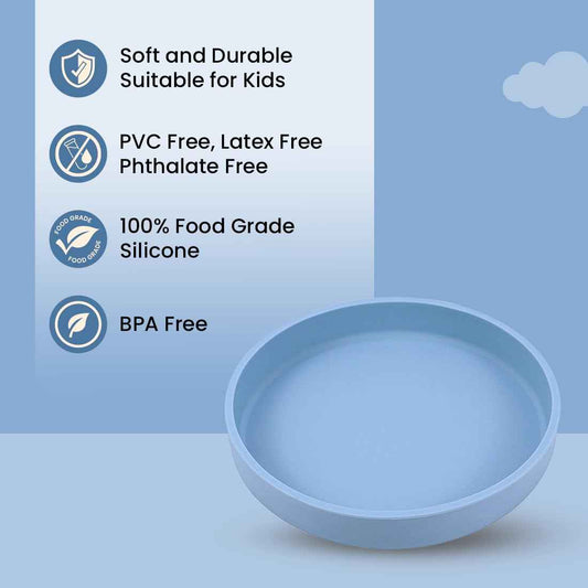 tutots Baby Silicone Plate – BPA-Free, Food-Grade, Non-Slippery