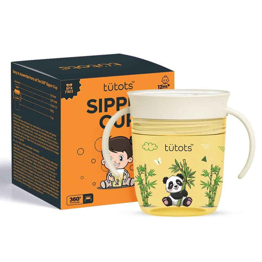 tütots 360° Soft Spout Baby Sipper Cup – 210ml Trainer with Handles, Spillproof & BPA-Free