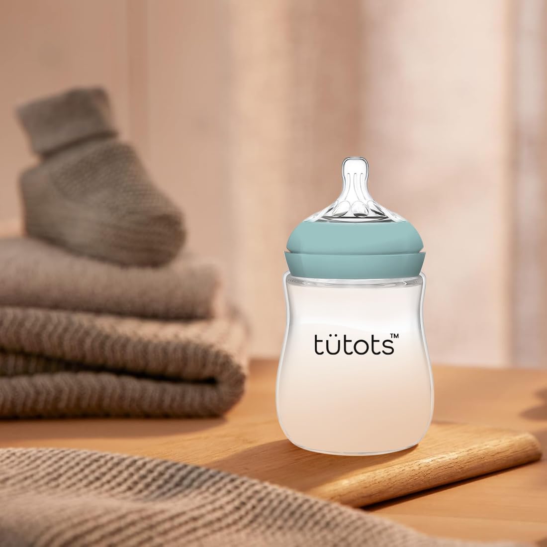 tütots Baby Feeding Bottle | Anti-Colic | BPA-Free |Spiral Teat with Comfort Petals | 3-12 Months | 1+ Year| Easy Clean| 150 ml (250 ml)