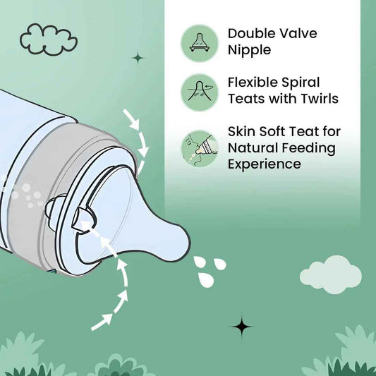 tutots Twirl Wide Neck BPA Free Feeding 125 ml (Pack of 2)