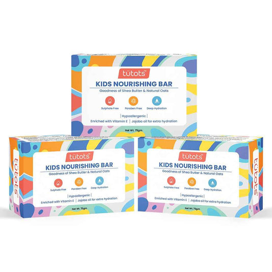 tütots Baby Soap Pack of 3 – Shea Butter & Oats, Sulphate-Free, Gentle & Hypoallergenic