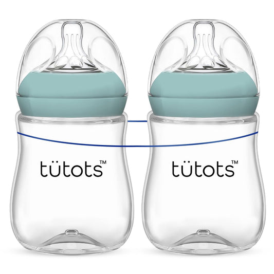 tutots Baby Feeding Bottle, Anti-Colic, BPA-Free 250 ml Green - Pack of 2