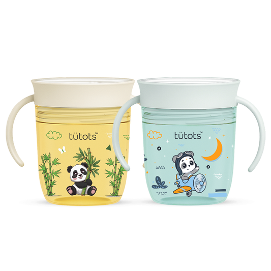 tutots 360° Soft Spout Baby Sipper Cup Pack of 2 - 210 ml - Tutots