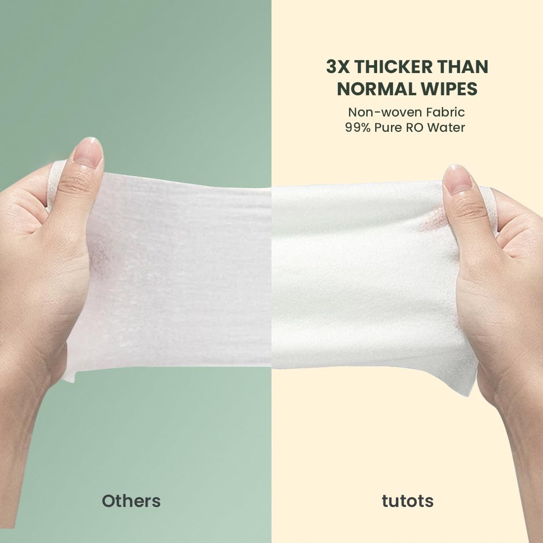 tütots Ultra Thick Aqua Baby Wipes - 99% RO Water Infused with Lemon Blossom & Tangelo - Ideal Wipes for New Born Baby - Wet Wipes for Cleaning - Soft & Gentle Baby Wet Wipes (Pack of 2)