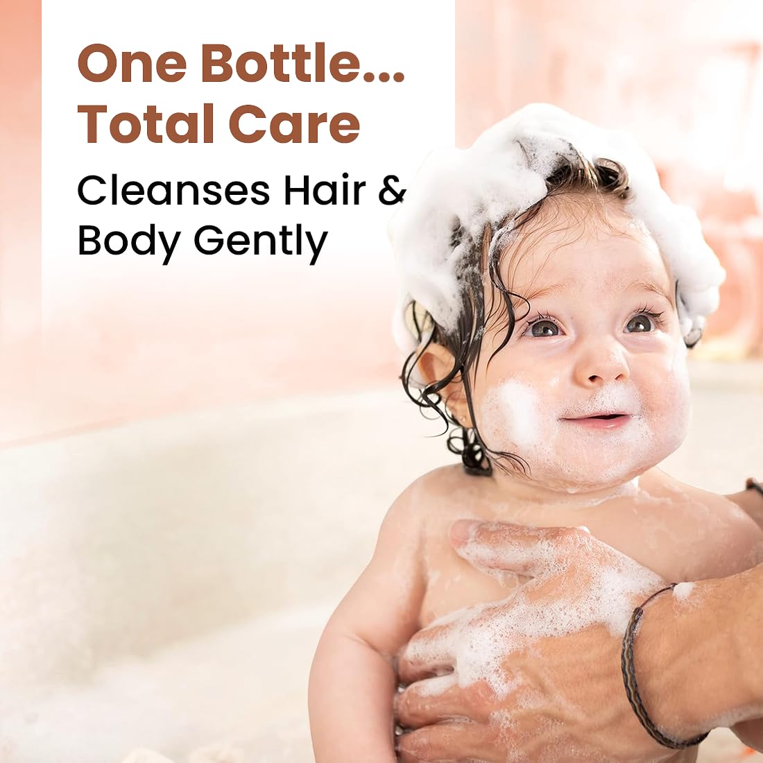 tütots Baby Body Wash and Shampoo 200ml - Head to Toe Baby Wash for Bath with Aloe Vera, Vitamin E, Basil Oil - Mildly Scented