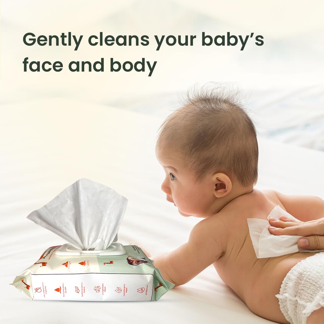 tütots Ultra Thick Aqua Baby Wipes - 99% RO Water Infused with Lemon Blossom & Tangelo - Ideal Wipes for New Born Baby - Wet Wipes for Cleaning - Soft & Gentle Baby Wet Wipes (Pack of 2)
