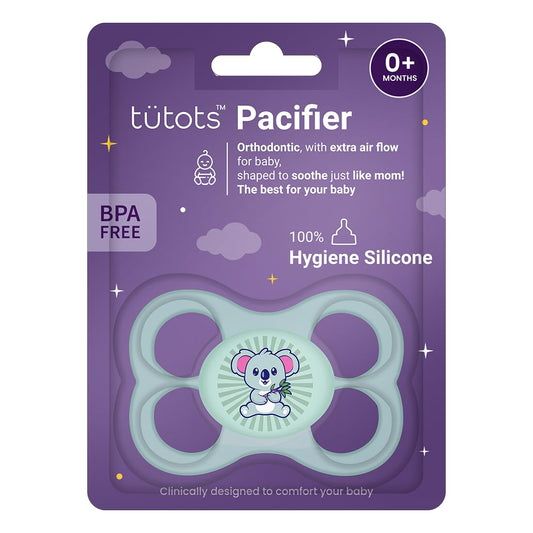 tuetots Baby Bunny Pacifier Ultra Light Soft Silicone Nipple, Orthodontic Design, BPA-Free for Kids of 0+ Months +|Large|Green (Green)