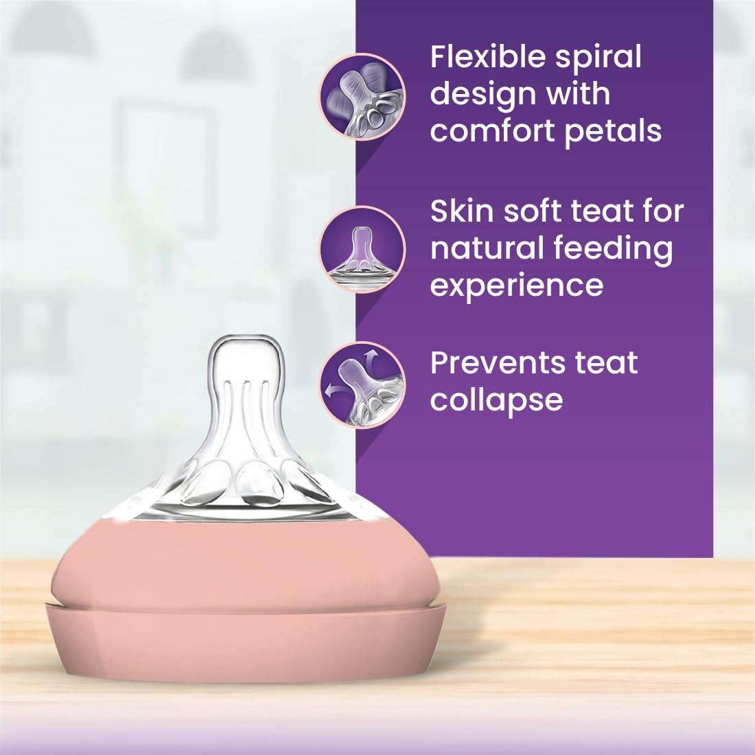 Tutots Anti-Colic Baby Bottle, 150ml, BPA-Free, Wide Neck with Natural Nipple