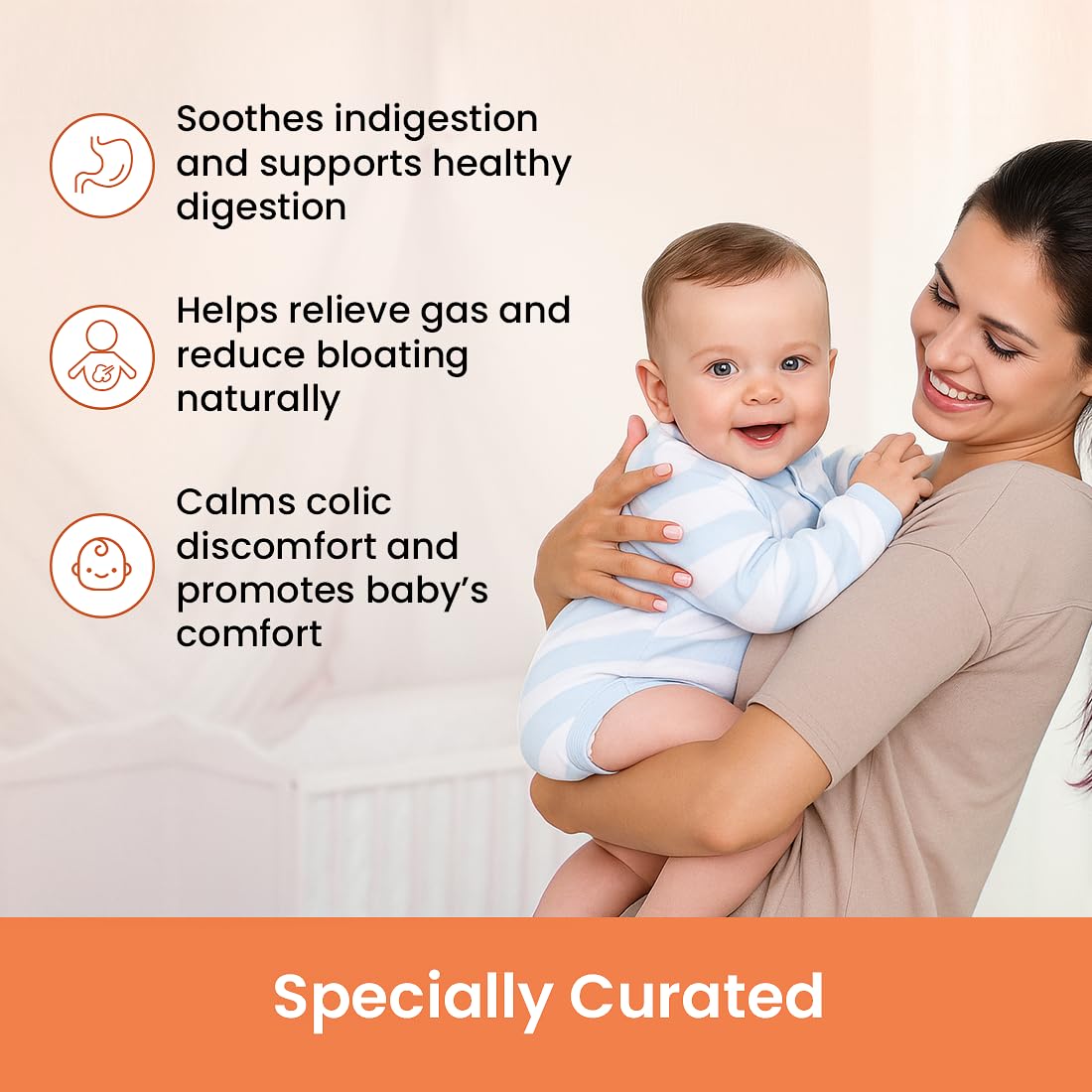 tütots Gassy Tummy Roll On for Babies, Natural Relief with Hing, Saunf & Castor, Colic Relief, Constipation and Indigestion With Hing & Saunf | 40ml