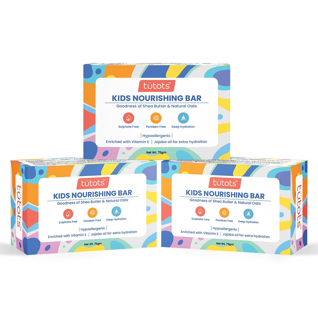 Tuetots Baby Soap Pack of 3 - Shea Butter & Natural Oats for Soft, Hypoallergenic Care - Sulphate Free - Ideal Baby Soaps for Bath 2-5 Years - Gentle Enough for New Born - Kids Soap All Ages