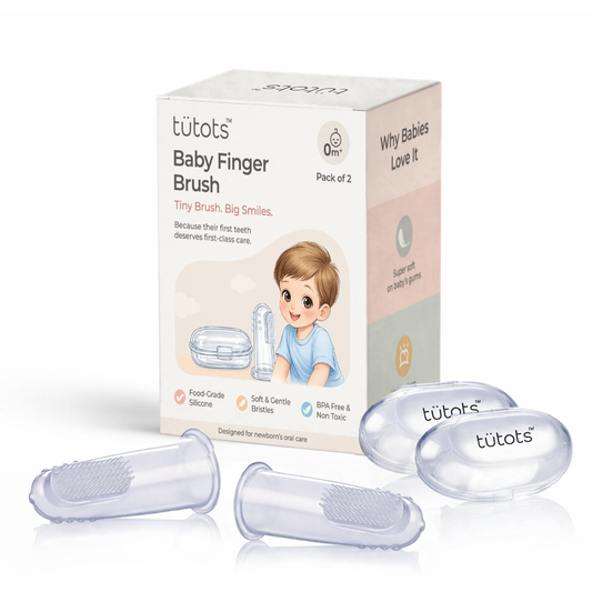 tutots Finger toothbrush for babies Silicone- Pack of 2
