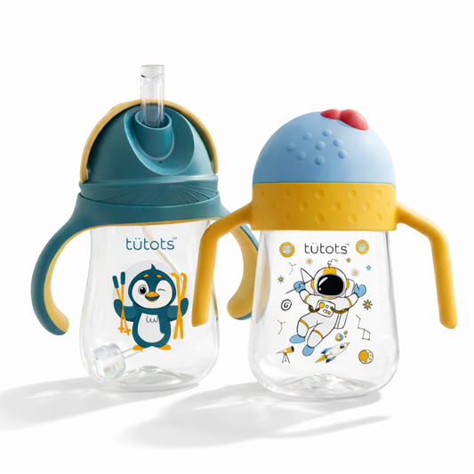 tutots Penguin + Astronaut Straw Sipper Combo Pack