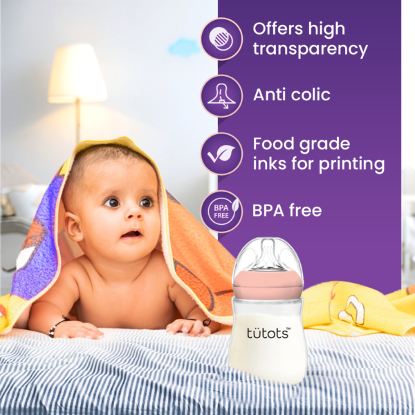 Comfort Feeding Bottle - Peach 250 ml - Image 4