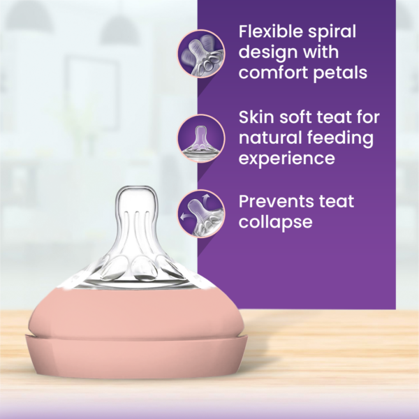 Comfort Feeding Bottle - Peach 250 ml - Image 5